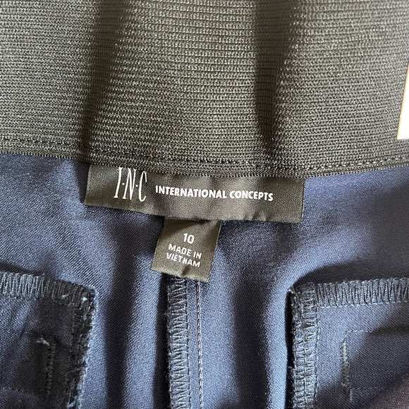 INC Navy Boot Leg Mid Rise Pants Trousers Women’s Size 10 - Picture 10 of 15